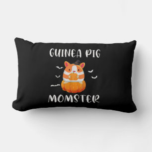 Guinea Pig Momster Pumpkin Monster Funny Halloween Lumbar Pillow