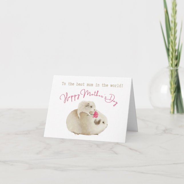 Guinea Pig Mother’s Day Card (Front)