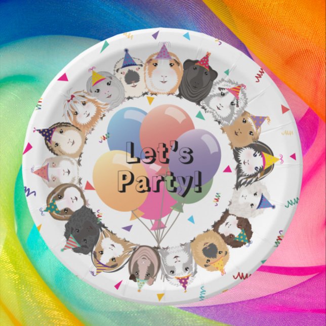 Guinea Pig Party Paper Plate (Creator Uploaded)