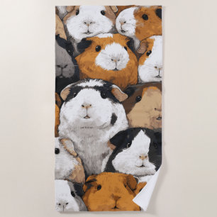Guinea Pig Pattern Beach Towel