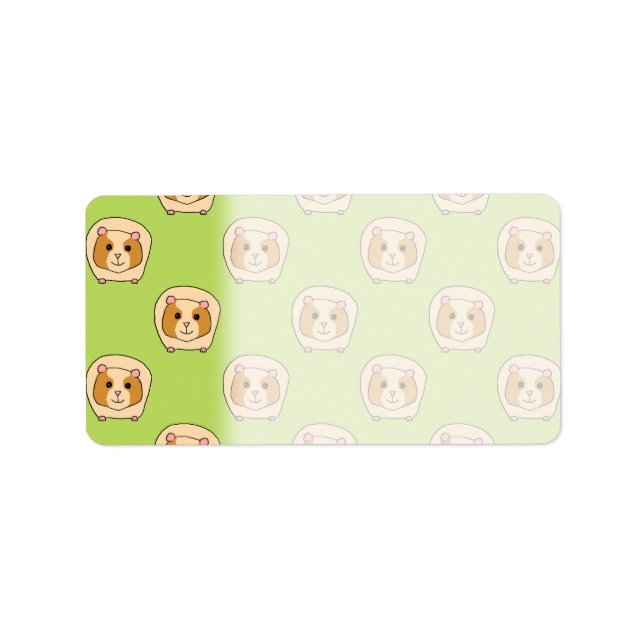 Guinea Pig Pattern, on Green. Label (Front)