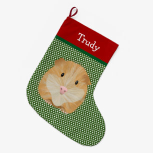Guinea Pig Pet Personalized Large Christmas Stocking