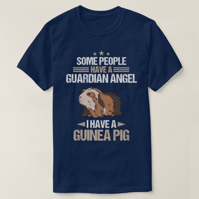 Guinea Pig Pet Peruvian Sheba guardian angel T-Shirt (Design Front)