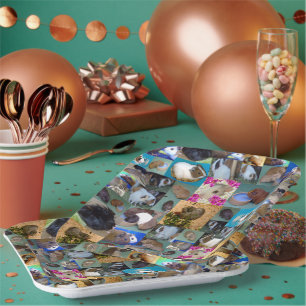 Guinea Pig Photo Collage,  Paper Plate