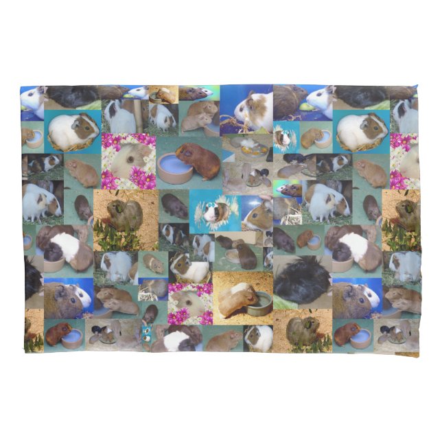 Guinea Pig Photo Collage, Pillowcase (Front)