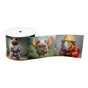 Guinea Pig Photo Collage, Satin Ribbon