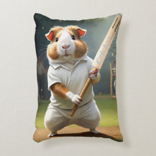 Guinea Pig Playing Cricket,  Accent Pillow