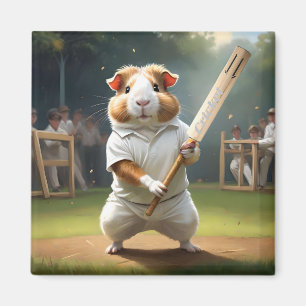 Guinea Pig Playing Cricket,  Magnet
