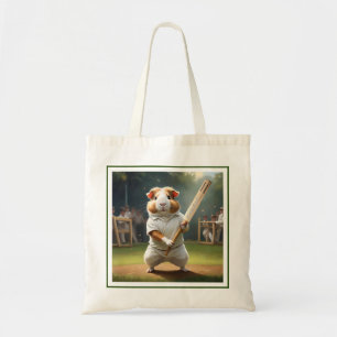 Guinea Pig Playing Cricket,  Tote Bag