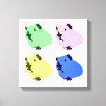 Guinea pig pop art canvas<br><div class="desc">Hector the guinea pig in a variety of colours.</div>