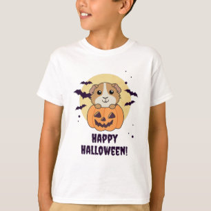 Guinea Pig Pumpkin Sweet Animals Happy Halloween T-Shirt
