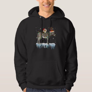 Guinea Pig Riding Donkey Reindeer Santa Christmas  Hoodie