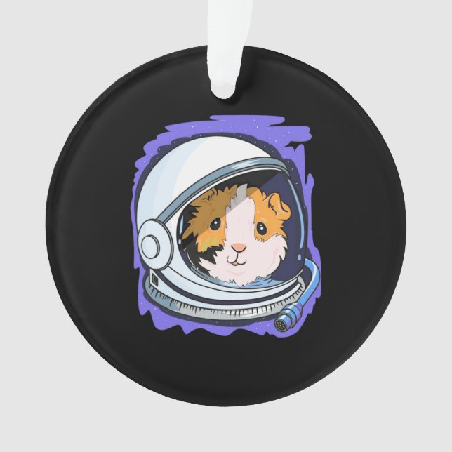 Guinea Pig Science Ornament (Front)