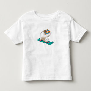 Guinea pig Snowboarder Snowboard Toddler T-shirt