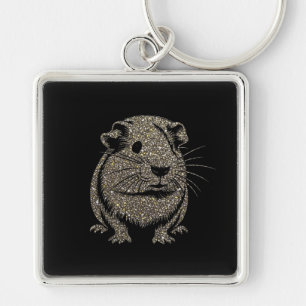 Guinea Pig sparkling Key Ring