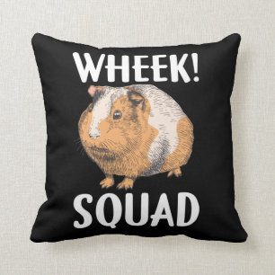 Guinea Pig Squad Funny Wheek Animal Throw Pillow