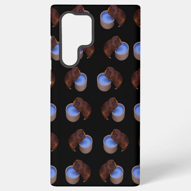 Guinea Pig Standing Drinking, Samsung Galaxy S22 Ultra Case (Back)