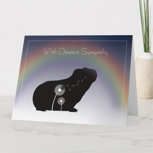 Guinea Pig Sympathy Card (Front)