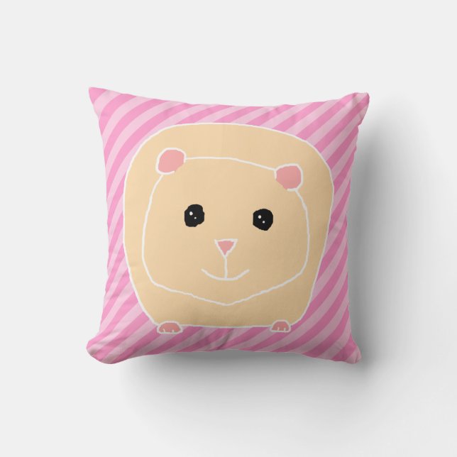 Guinea Pig. Throw Pillow (Front)