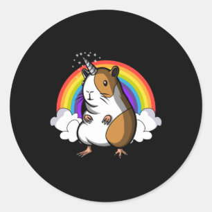 Guinea Pig Unicorn Classic Round Sticker