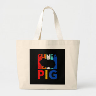 Guinea Pig - Vintage I Love My Guinea Pig Large Tote Bag