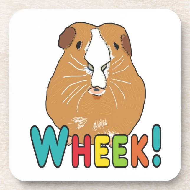Guinea Pig Wheek Coaster (Front)