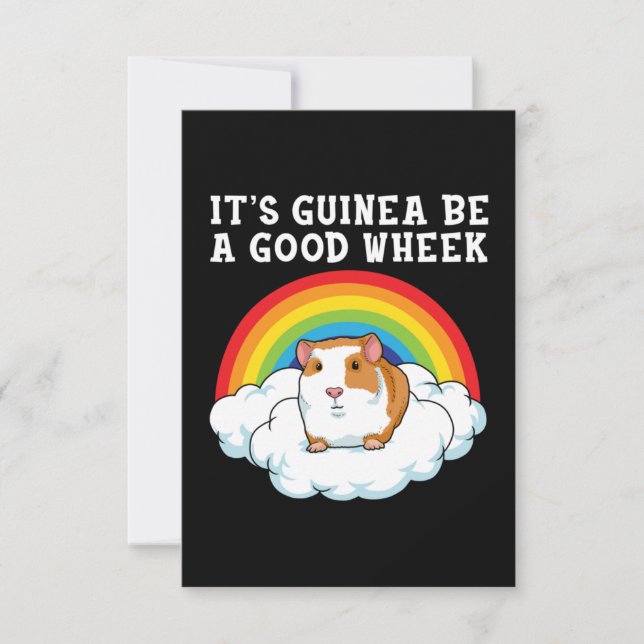 Guinea Pig Wheek Thank You Card (Front)