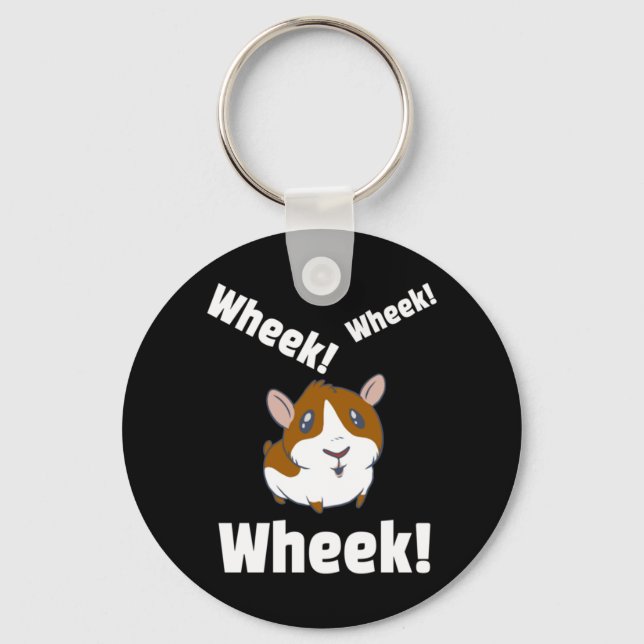 Guinea pig Wheek! Wheek! Keychain (Front)