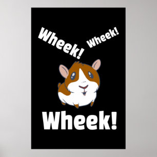 Guinea pig Wheek! Wheek! Poster
