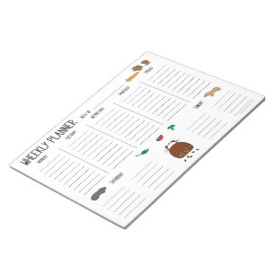 Guinea Pig Wheekly (Weekly) Planner To Do List Notepad