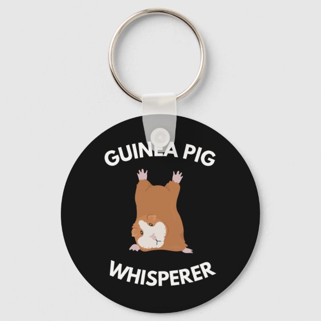 Guinea Pig Whisperer Keychain (Front)
