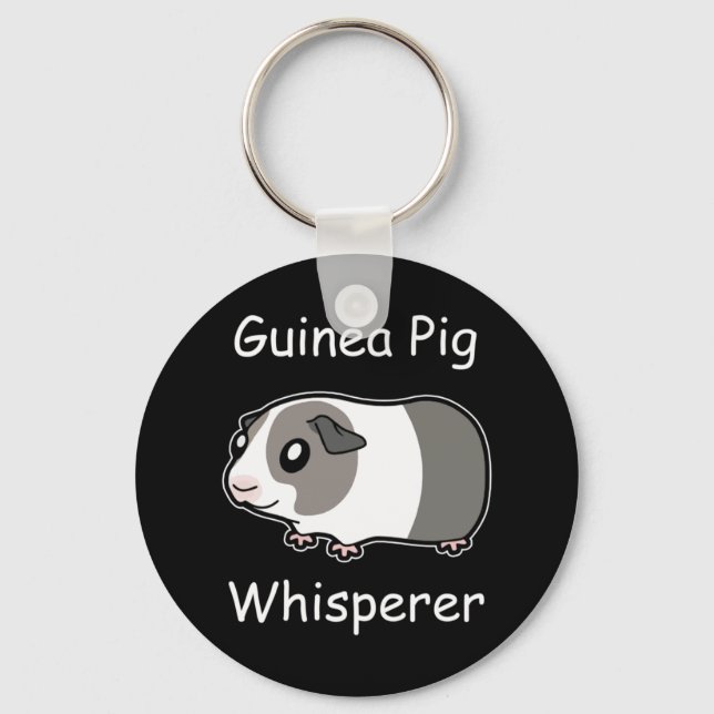 Guinea Pig Whisperer Keychain (Front)