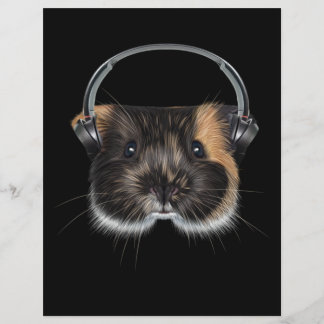 Guinea Pig With Headphones