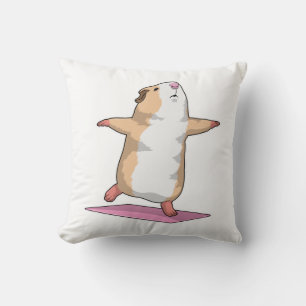 Guinea pig Yoga Meditation Fitness Throw Pillow