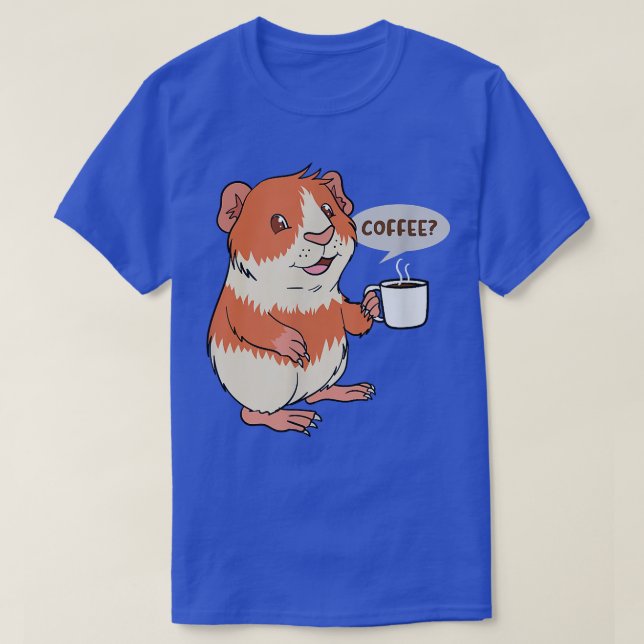 Guinea Pigs and Coffee Ironic Monday Tired T-Shirt (Design devant)