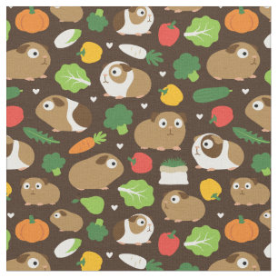 Guinea Pigs And Their Treats Fabric