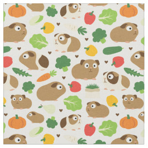 Guinea Pigs And Their Treats Fabric