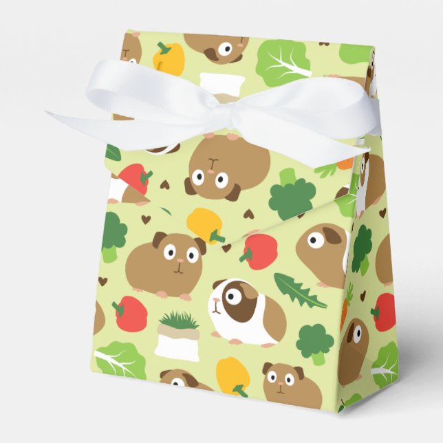 Guinea Pigs And Their Treats Favor Box (Front Side)