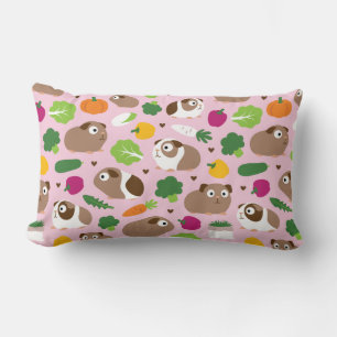 Guinea Pigs And Their Treats Lumbar Pillow