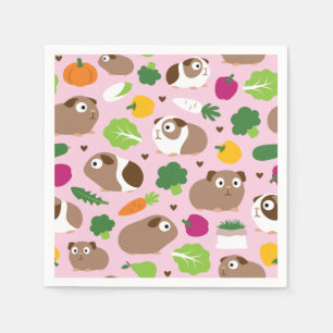 Guinea Pigs And Their Treats Napkin
