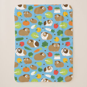 Guinea Pigs And Their Treats Sherpa Blanket