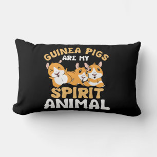 Guinea Pigs Are My Spirit Animal Cavy Roddent Lumbar Pillow