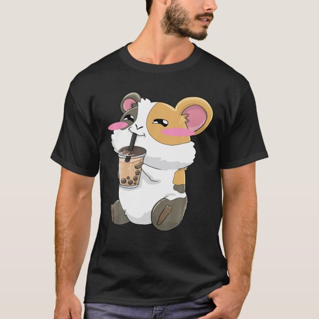 Guinea Pigs Boba Bubble Tea Anime Kawaii Cute Gift T-Shirt (Front)