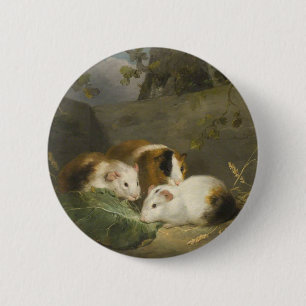 Guinea Pigs (by George Morland) 2 Inch Round Button