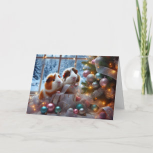 Guinea Pigs' Christmas Card (personalise message)