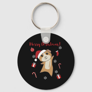 Guinea Pigs Christmas Winter Animals Keychain