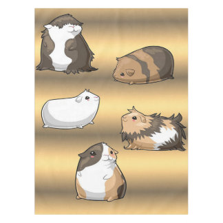 Guinea Pigs | Cute Guinea Pigs Gold Lover Gifts Tablecloth