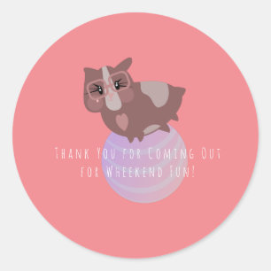 Guinea Pigs Fitness Gym Classic Round Sticker