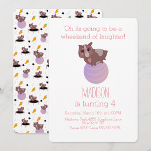 Guinea Pigs Fitness Gym Invitation