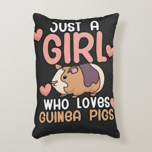 Guinea Pigs Girl Who Loves Guinea Pigs Accent Pillow